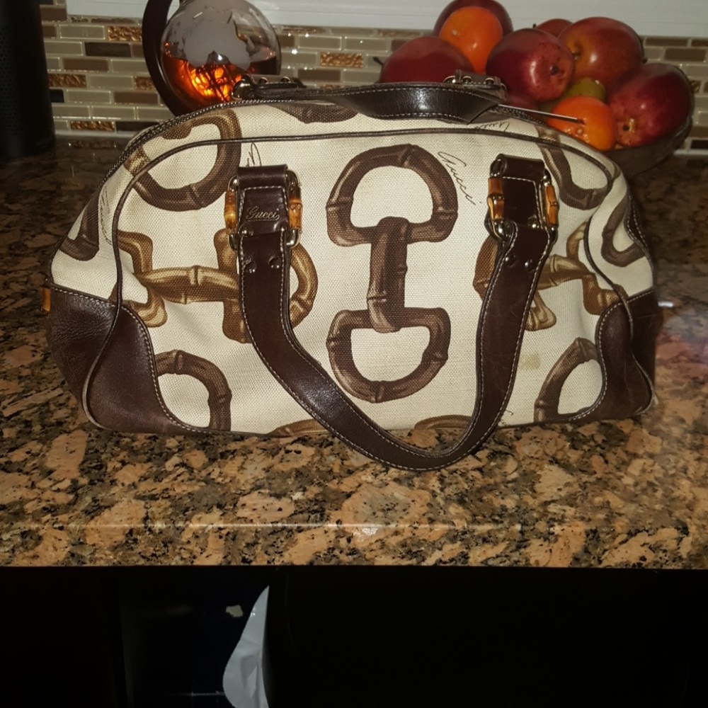 Gucci Canvas Hobo Handbag